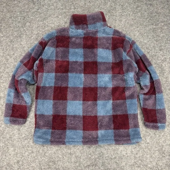 Eddie Bauer Y2K 1/4 Zip Fuzzy Blanket Fleece Soft Women's Size Large - Picture 3 of 7